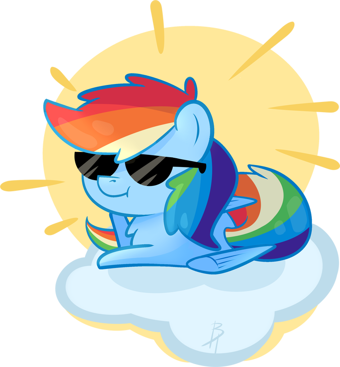 Let's Go Sunning My Little Pony, Ponyart, Rainbow Dash