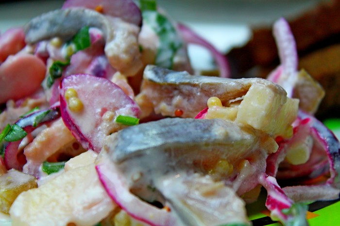 Herring salad recipe. Amazingly delicious salad! - My, Recipe, Salad, Herring, Longpost