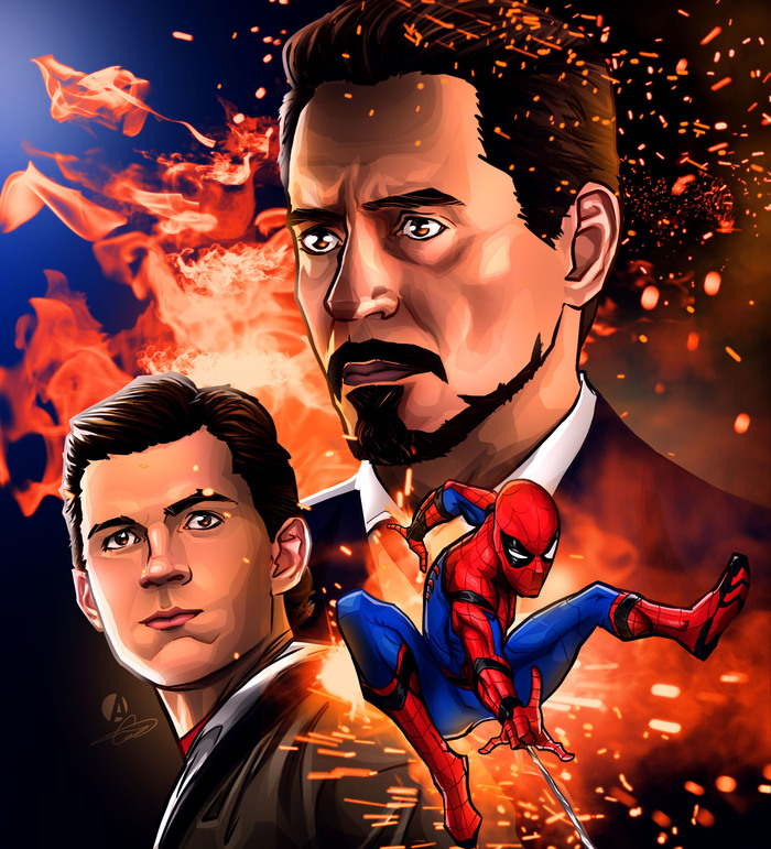 Fan art Spiderman Homecoming - My, Illustrations, Fan art, Creation, Art, Fan art, Photoshop master, Spiderman Homecoming