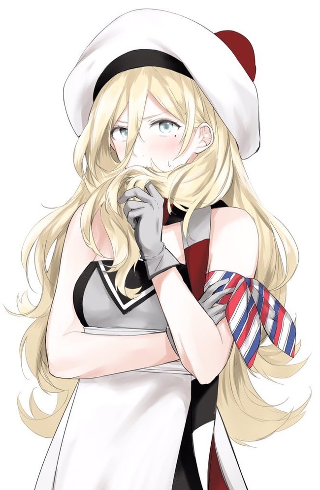 Shy - Kantai collection, Richelieu, Anime, Anime art, Morinaga