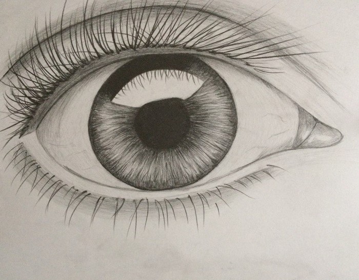 eye pencil - My, Eyes, Painting, Pencil