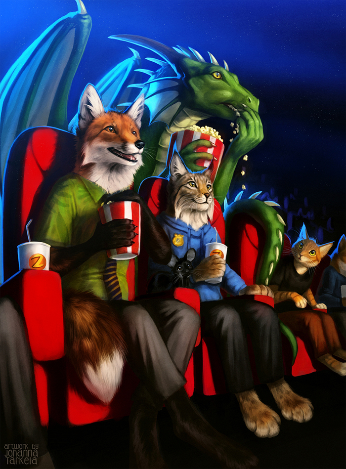 Zootopia Screening - Furry, Johis, Furry art, Zootopia, The Dragon