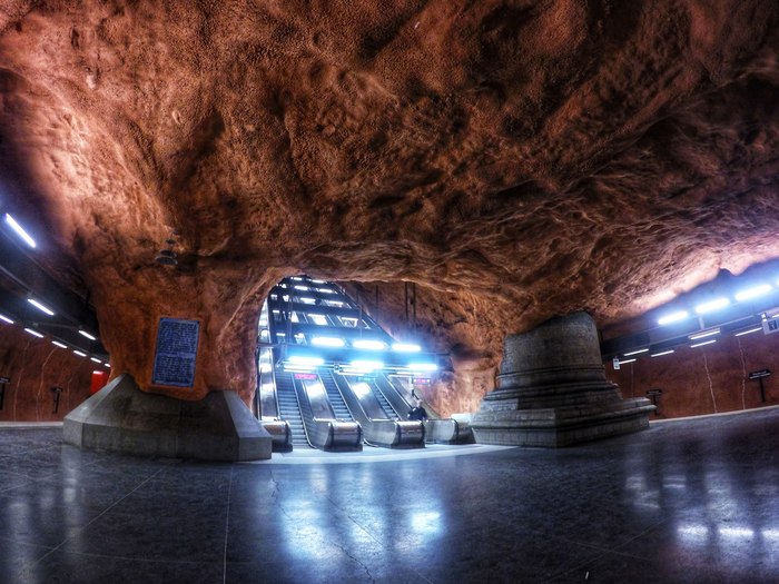 The beautiful metro of Stockholm and my way to it - My, Stockholm, Metro, Beautiful, Longpost, The photo, GoPRO, Travels, Painting