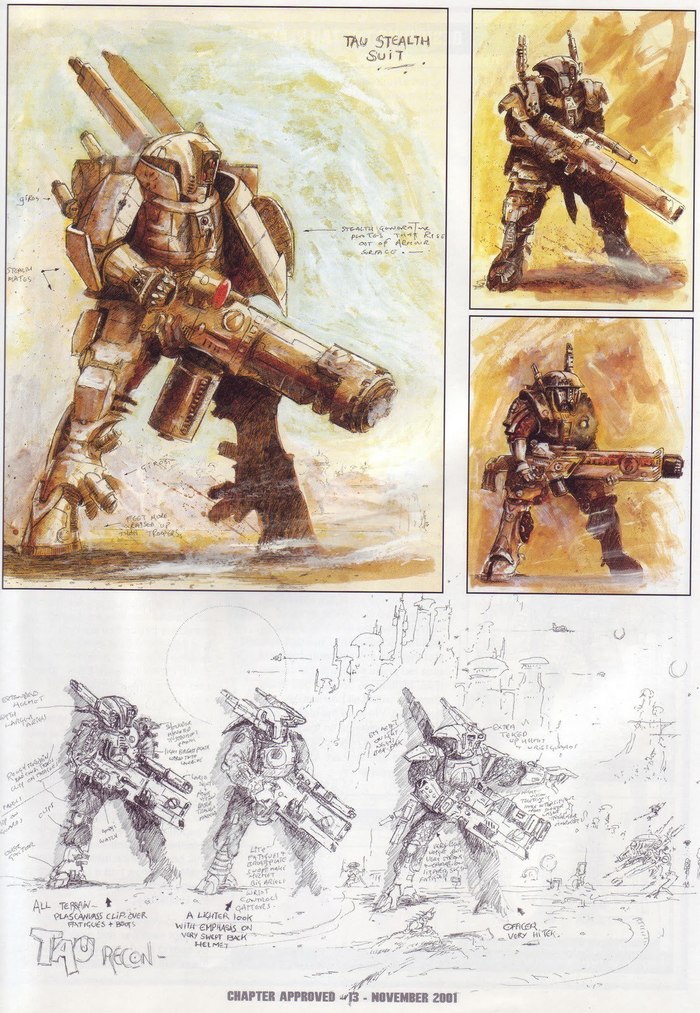 T'au by John Blanche - Warhammer 40k, John Blanche, Wh Art, Tau empire