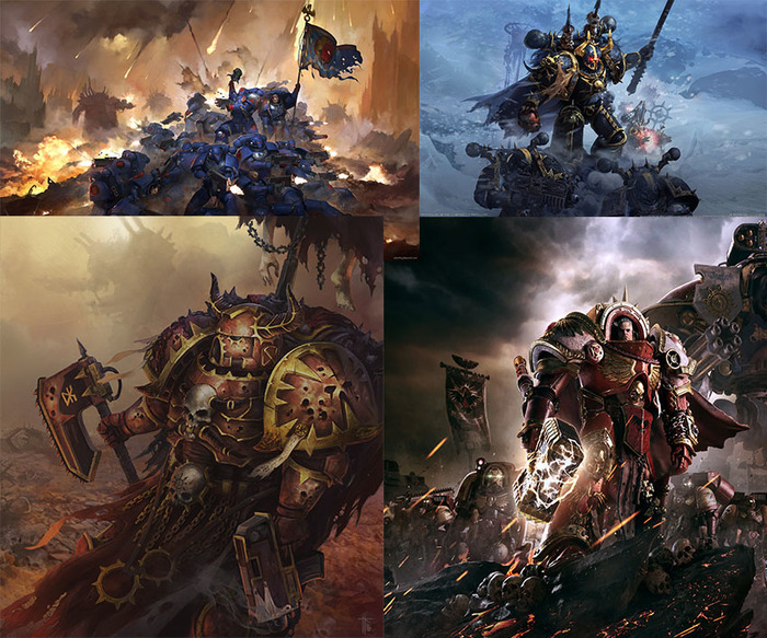 Chaos (gif) - Longpost, Warhammer, Warhammer 40k, Art, My, GIF