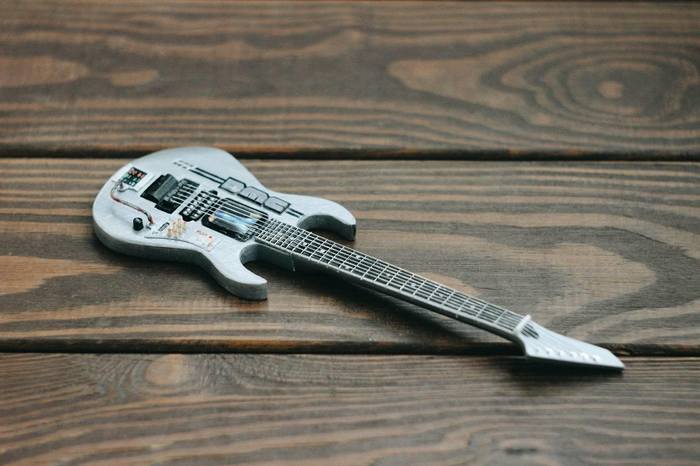 Quick Marty, you should play! - My, Guitar, , Delorean, Backtothefuture, Назад в будущее, Jointed doll, Handmade, Back to the future (film)