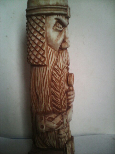 Slavic god PERUN made of wood (aspen), 19cm - My, Idol, Idols, Bags, Perun, Slavic mythology, Slavic gods, Wood carving, Longpost