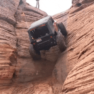 Automobile mountaineering. - Auto, Buggy, Climbing uphill, GIF