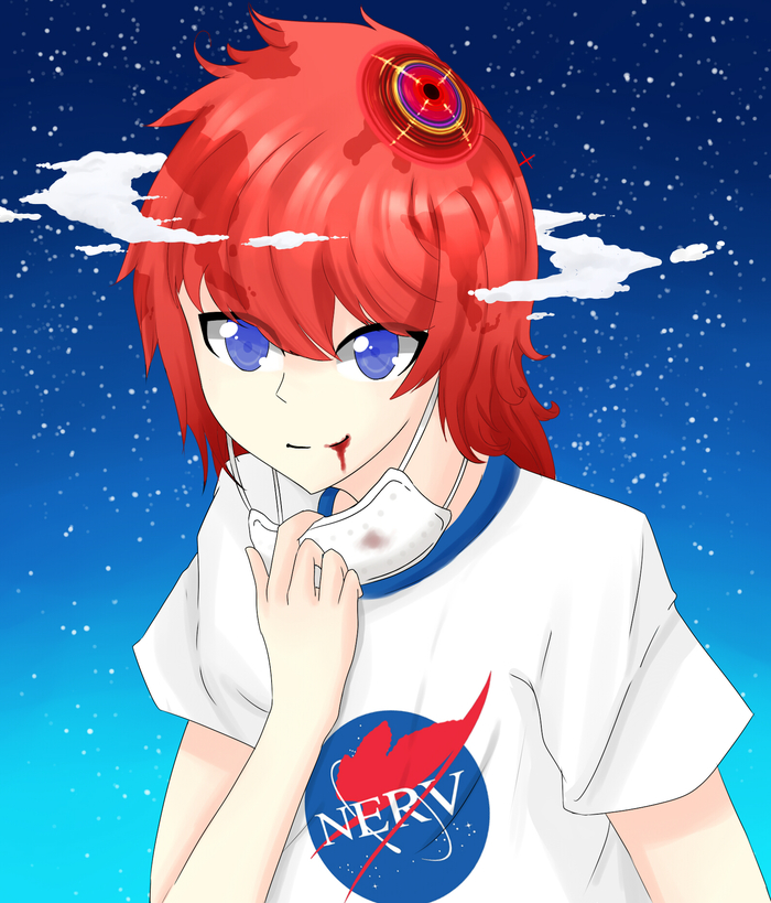 Earth-Chan Anime Art, -, ,  , , , Evangelion Earth-Chan, 