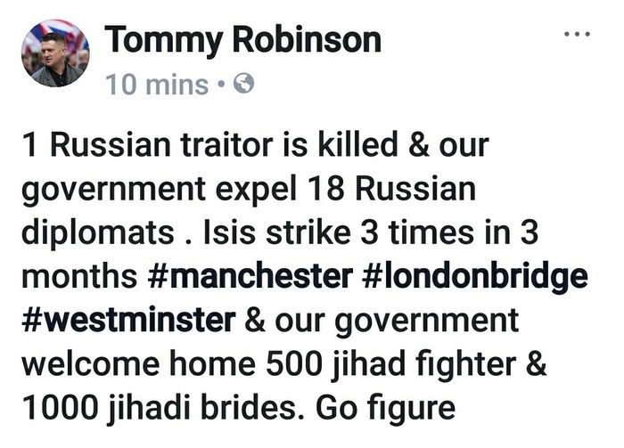 How ordinary Britons see the problem - Great Britain, ISIS, Politics, Migrants, Fast, Screenshot, Facebook