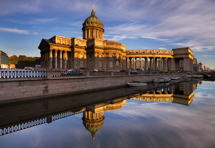 Казанский собор, осеннее утро. - Фотография, Пейзаж, Санкт-Петербург, Казанский собор