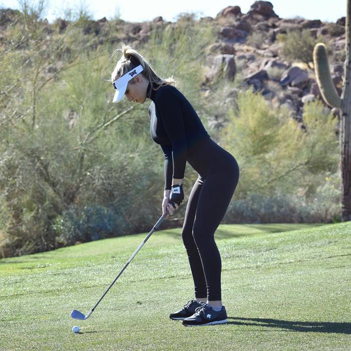 The case when even a cactus got excited - Cactus, Girls, Golf, Sport, , The photo, Humor