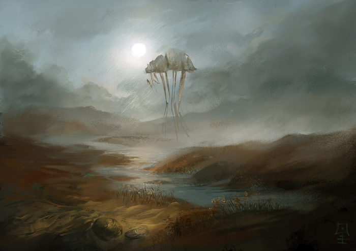 Morrowind: lone silt strider in your feed - Images, The Elder Scrolls III: Morrowind, Art, Computer games, The elder scrolls