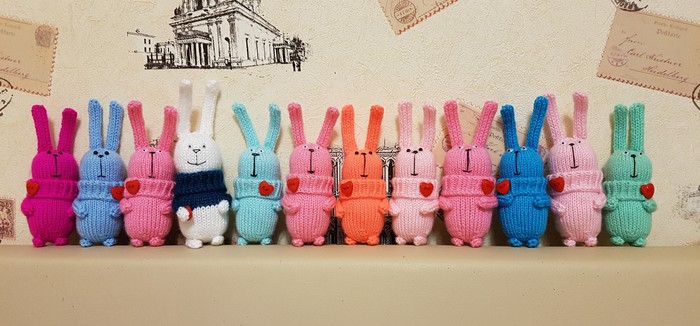 Zaykobanda - My, Hare, Spring, Needlework, Knitting, Knitted toys