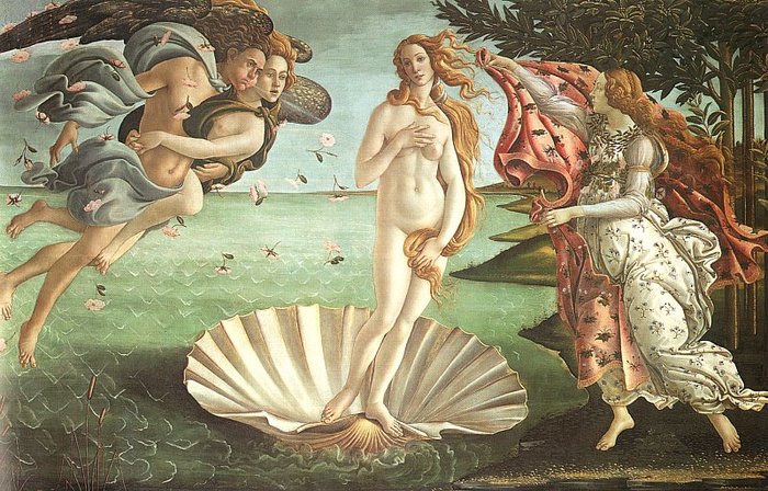 Such a different Venus... Aphrodite Anadyomene. - Birth of Venus, Painting, Art, Female, Sandro Botticelli, cat, Longpost, Comparison, Women