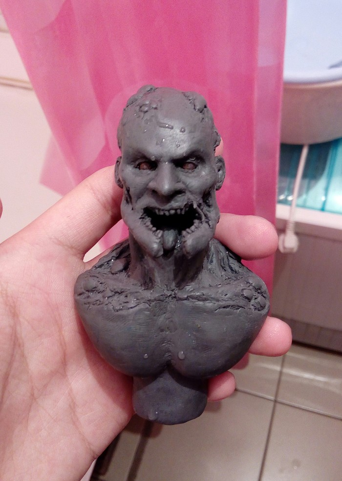 Бюст Прыгуна (Dying light) из пластилина!