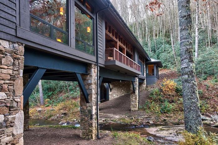 Unusual house project over the river in the forest - Luxury, House, beauty, Cosiness, Longpost