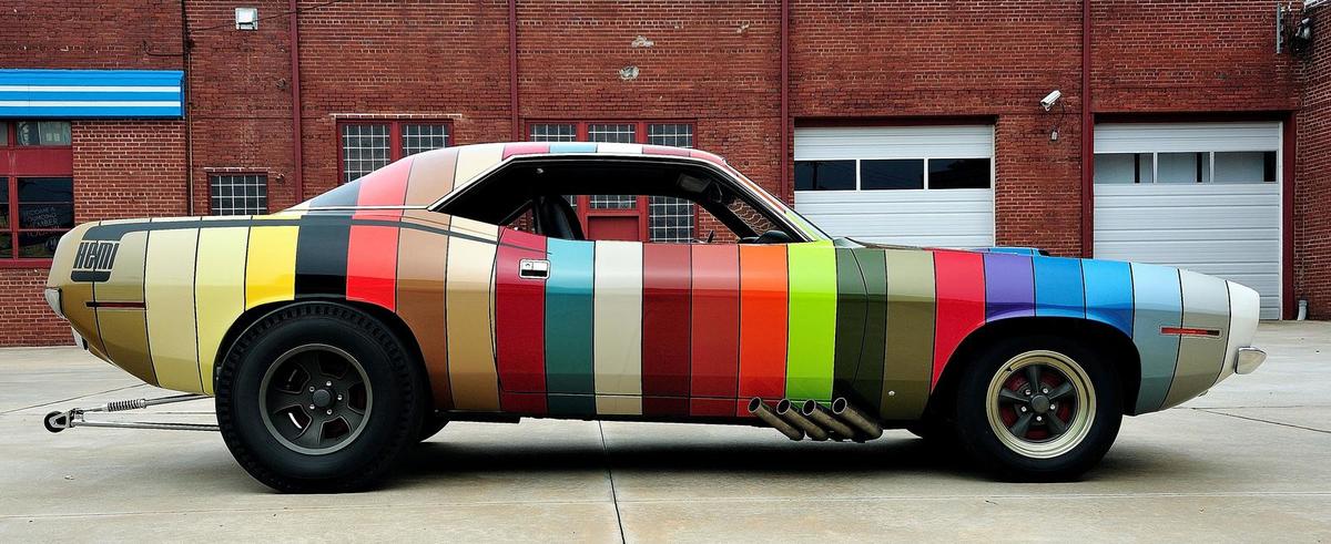 Were car. Plymouth Barracuda Stripe Color. Радужный авто. Car Paint Color. Радуга. Машины нашего города.