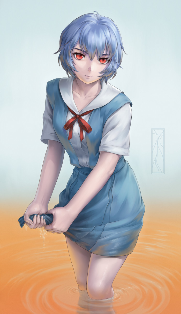 Ayanami-chan - Rei ayanami, Evangelion, Anime, Anime art, Kotikomori