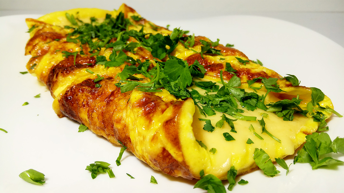 DELICIOUS AND QUICK OMELETTE - My, Omelette, Recipe, Eggs, Cheese, Cooking, Food, Quickly, Yummy, Video, Longpost