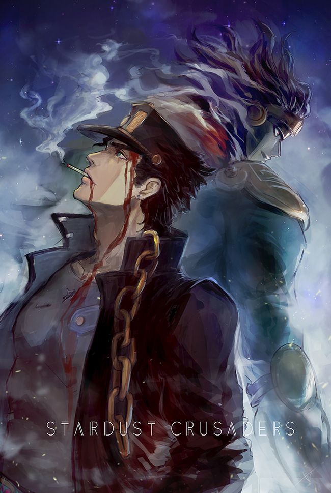 Jotaro Kujo - Anime art, Art, Jojos bizarre adventure, Pixiv, Twitter, Longpost