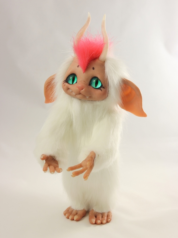 white troll - My, Polymer clay, My, Copyright, Author's toy, Fantasy, Friday, Friday tag is mine, Longpost