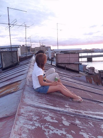 Tuborg drinking ... dreaming about the innocent ... - My, Intimate, Roof, Saint Petersburg, Dream, The photo