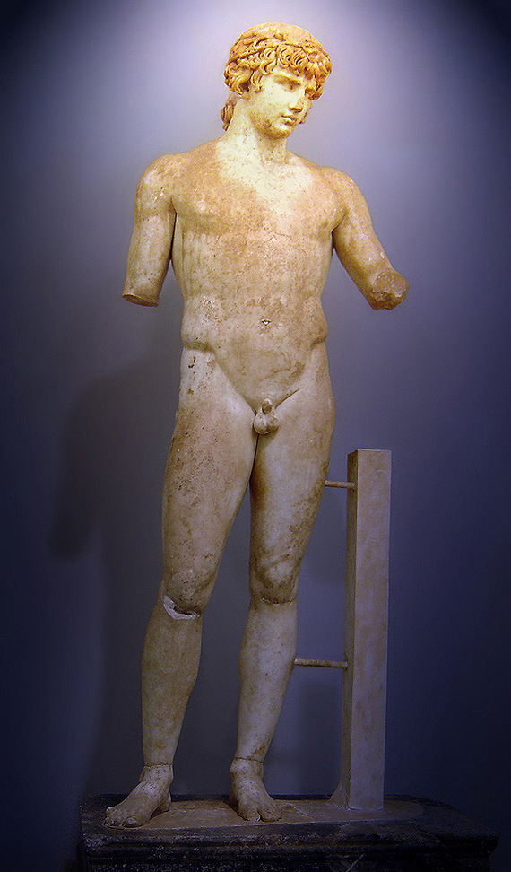 Statue of Antinous at Delphi is an ancient statue found in Delphi during excavations. - Antinous, Greece, Delphi, , Longpost