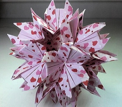 My little kusudamas. (one of the first) - , Modular origami, Kusudama, My, Longpost