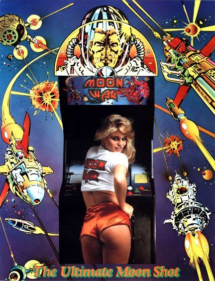 Advertising posters for arcade machines with girls (70-80s). - , , Girls, 70th, 80-е, Retro Games, Longpost, Slot machines