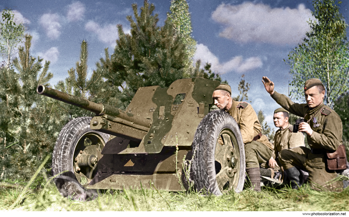My coloration - My, Colorization, The Great Patriotic War, Artillery
