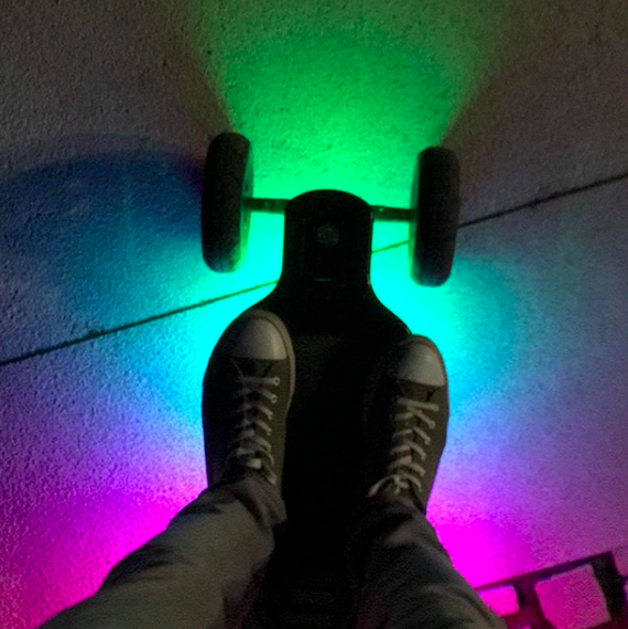 Bright do-it-yourself illumination for Long, scooter, etc. - My, Longboard, Skate, Kick scooter, Arduino, Backlight, GIF, Longpost