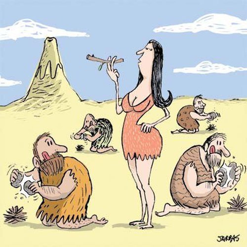 prehistoric humor - Humor, Longpost, Images, Prehistoric era, Stone Age