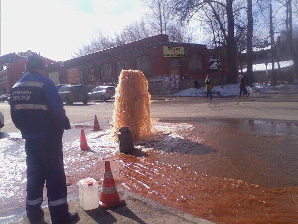 And fire hydrants were tested in Volochka yesterday - Trial, Hydrant, Video, Longpost