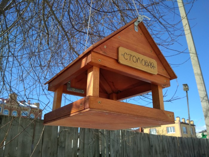 Dining room for birds - My, Trough, Canteen, Kindergarten, Care