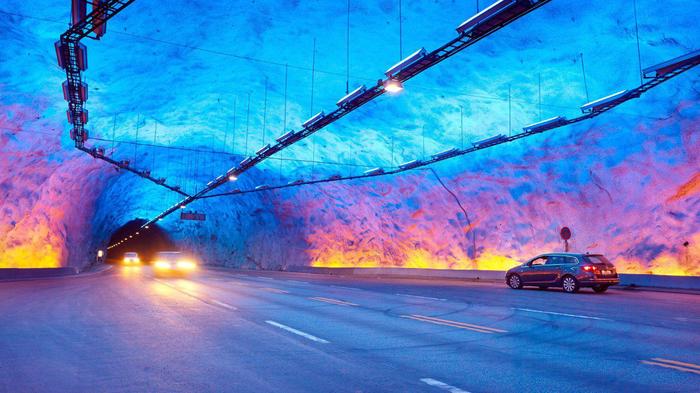 Скандинавский шарм в инфраструктуре. Лердальский тоннель Архитектура, Норвегия, Тоннель, Дорога, Путешествия, Интересное, Длиннопост, Фотография