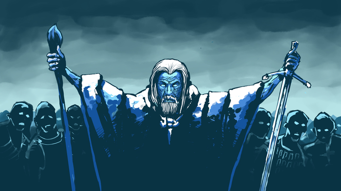 Gandalf the White... The White Walker. - Photoshop master, Photoshop, My, Art, Drawing, Game of Thrones, Computer graphics, Lord of the Rings, Crossover