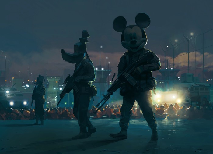 Camp. - Camp, Prison, Security, Mask, Mickey Mouse, Art, 2D