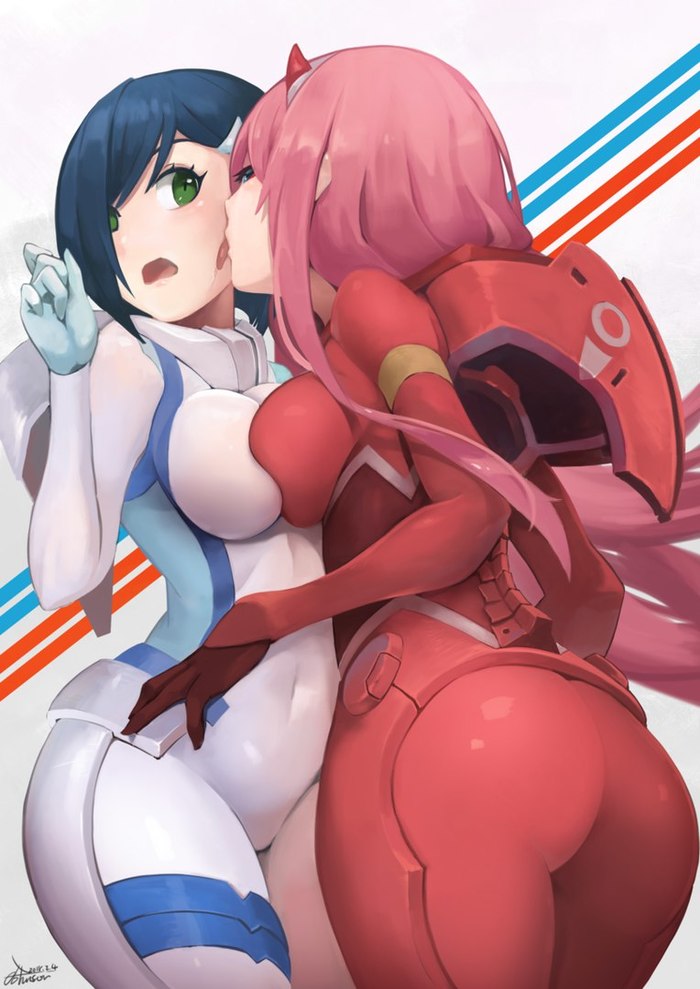 Darling in the Franxx
 - NSFW, Этти, Полнота, 02, 015, Аниме, Darling in the Franxx, Любимый во франксе, Zero Two, Ichigo (Darling in the Franxx)