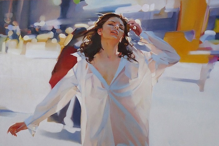 Sensual paintings by Alexei Chernigin - Artist, Art, Girls, Longpost, Alexey Chernigin, Painting