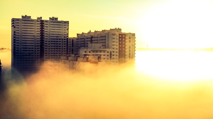 Morning in Pargolovo. - My, Saint Petersburg, Pargolovo, Morning, The photo, My, Fog, Xiaomi