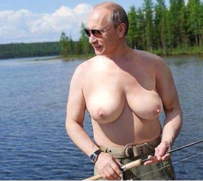 Our breadwinner! - Politics, NSFW, Fishing, Not politics, Vladimir Putin, Humor