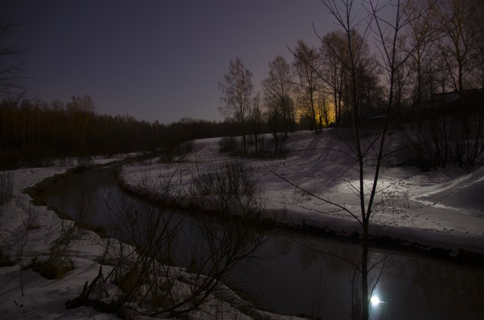 River under the moon. - Night, My, The photo, River