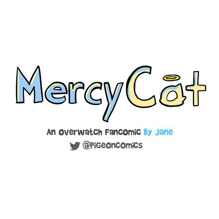 MercyCat The Pigeon Gazette, Genjicat, Mercycat, Genji, Mercy, , Overwatch, 