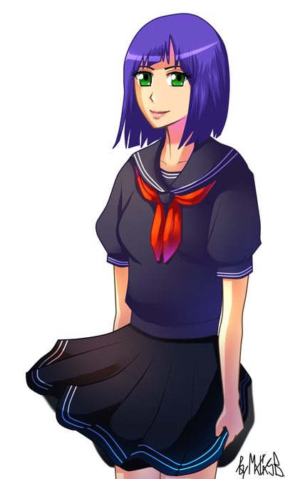 And her new hairstyle suits her - Endless summer, Art, Lena, Visual novel