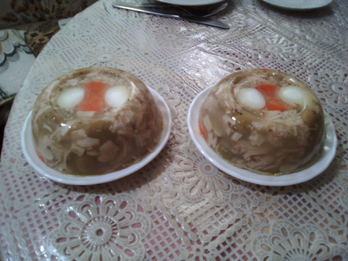 Jellied chicken in a hurry - My, Food, Recipe