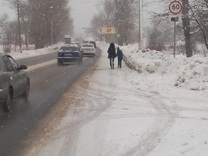 Inaction of the Administration of Noginsk - My, Noginsk, Administration, Traffic rules, Road, Sidewalk, Stop, Negative, No rating