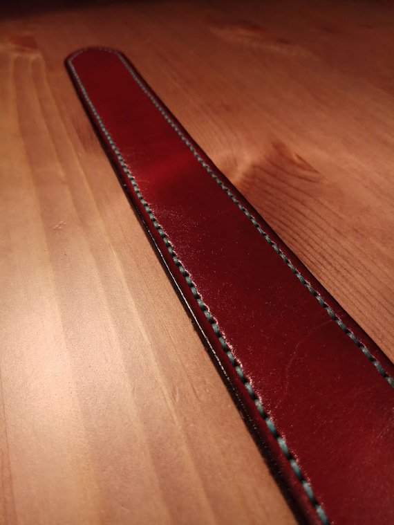 Genuine leather belt. - My, Belt, Leather, With your own hands, Handmade, Leather craft, Longpost