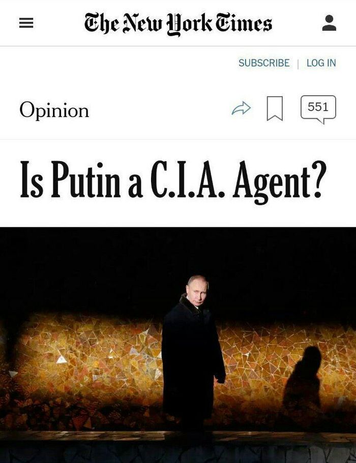 The circle is closed! - Politics, New York Times, CIA, Vladimir Putin, Agent, Screenshot