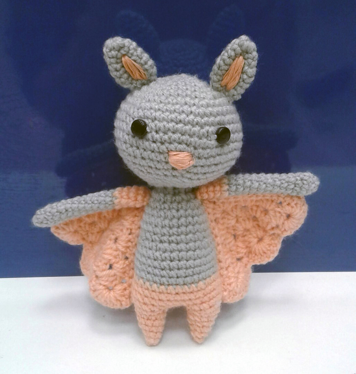 Berta the flying cat - My, Amigurumi, Needlework, Bat, Needlework without process, Crochet, Hobby, Longpost